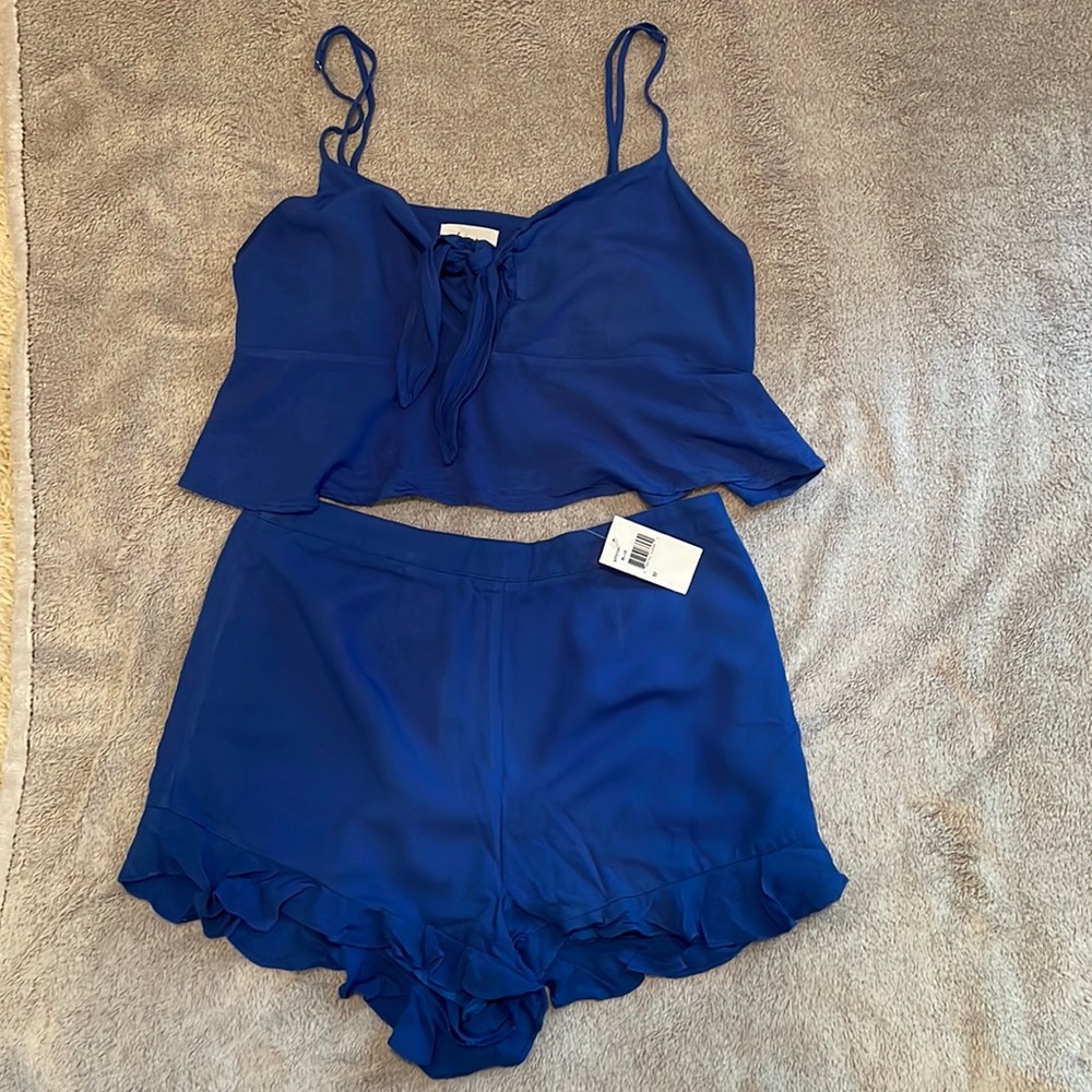 le kate royal blue two piece set, size M